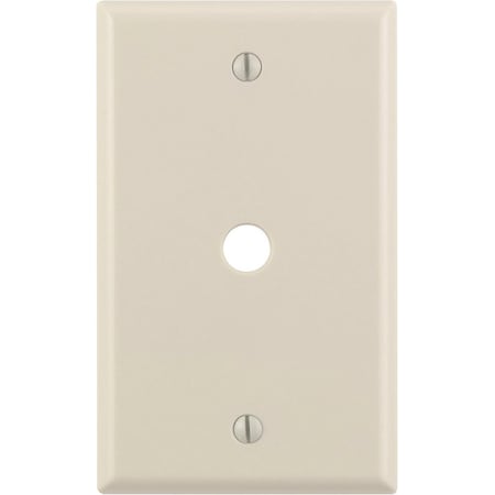 Leviton Leviton Almond 1 gang Thermoset Plastic Cable/Telco Wall Plate 1 pk 78013-000